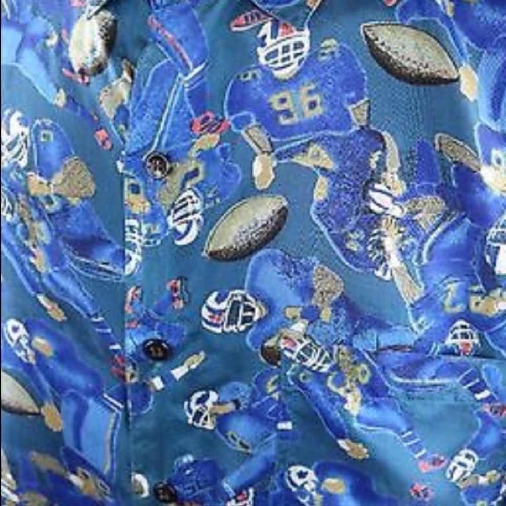 Silk Football shirt Robert Stock NWOT Never worn Size Large